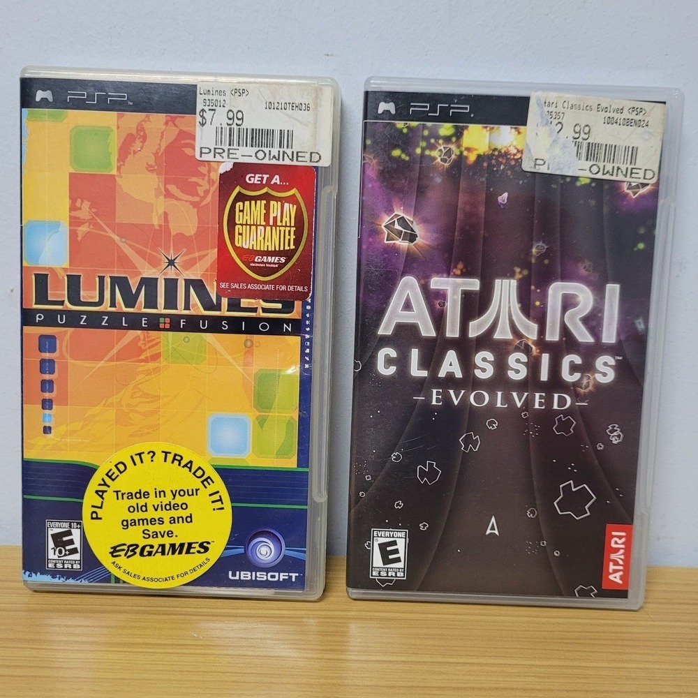 Lumines Puzzle Fusion Atari Classics Evolved Sony Psp Games 2005 2007